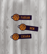 Basketball mit Name Schlüsselanhänger