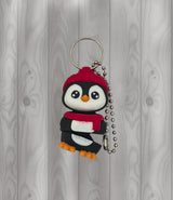 Pinguin mit Mütze - Schlüsselanhänger